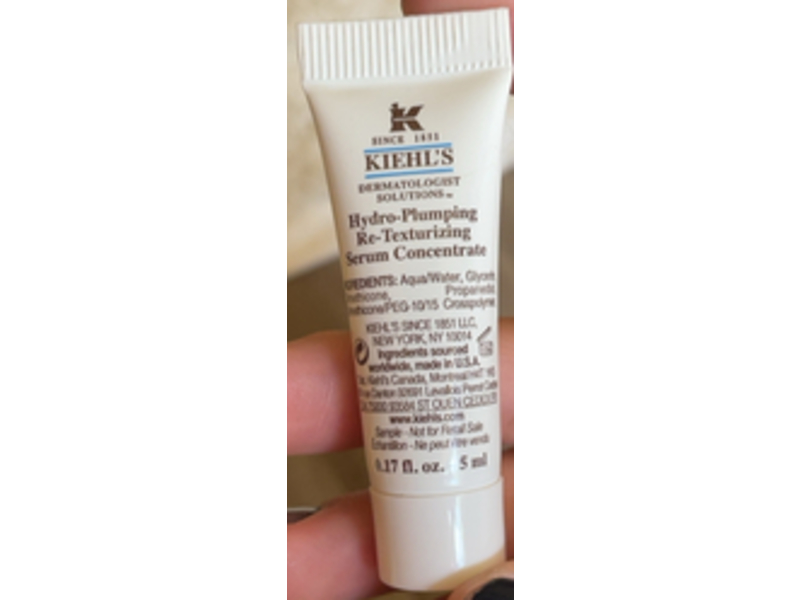 Kiehl's Hydro-Plumping Re-Texturizing Serum Concentrate, 0.17 fl oz/5 mL