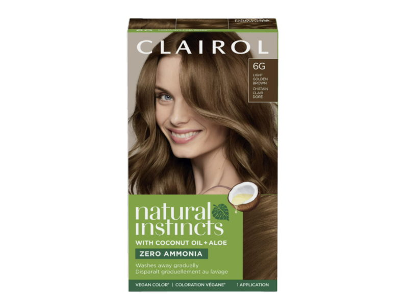 Clairol Natural Instincts Semi-Permanent Color, 6G Light Golden Brown, 1 Application