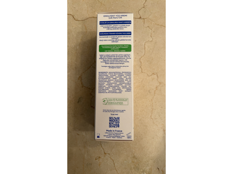 Mustela Stelatopia Emollient Face Cream, 1.35 fl oz/40 mL