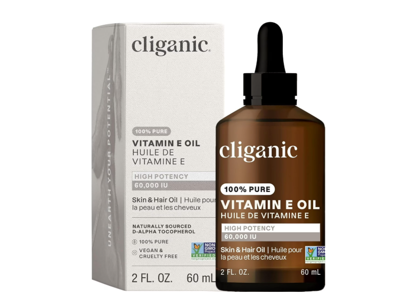 Cliganic Vitamin E Oil, 60,000 IU, 2 fl oz/ 60 mL
