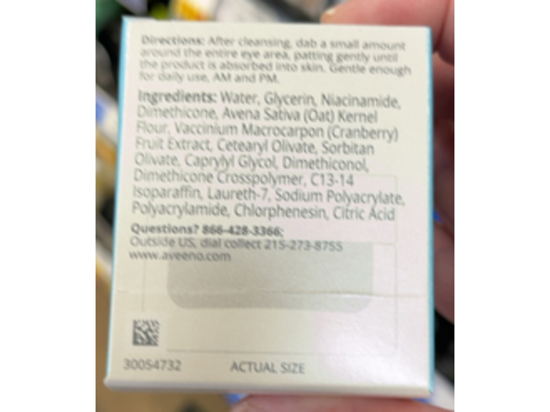 Aveeno Calm + Restore Age Renewal Eye Gel, 0.5 oz/14 g