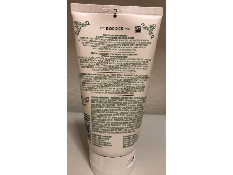 Korres Pure Greek Olive Elixir Concentrated Firming & Smoothing Cream-Gel Body Elixir, 5.07 fl oz/150 mL