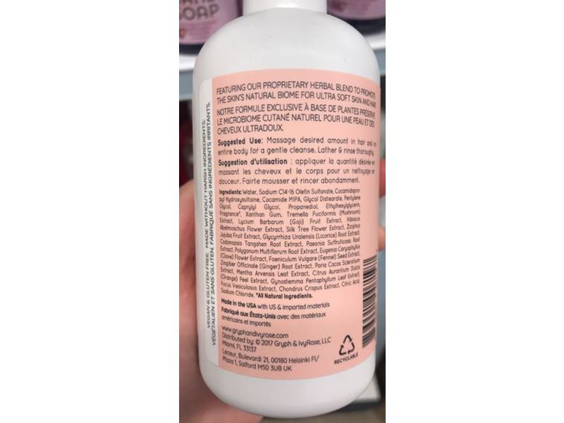 Gryph & Ivy Rose Shampoo & Body Wash, Bare It All, 8 fl oz/240 mL