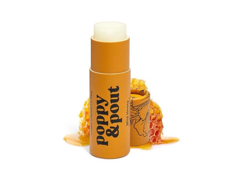 Poppy & Pout Natural Lip Balm, Wild Honey, 0.30 oz/8.5 g