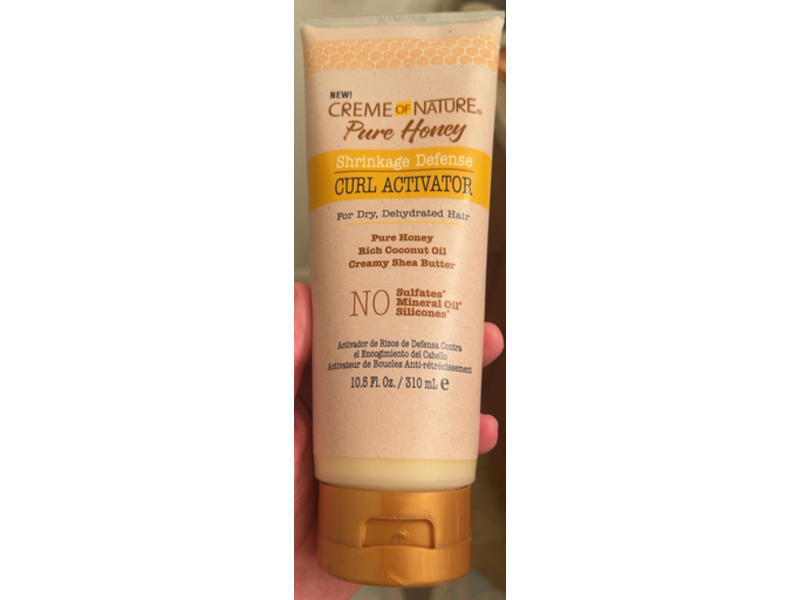 Creme Of Nature Shrinkage Defense Curl Activator, Pure Honey, Rich Coconut Oil & Creamy Shea Butter, 10.5 fl oz/310 mL
