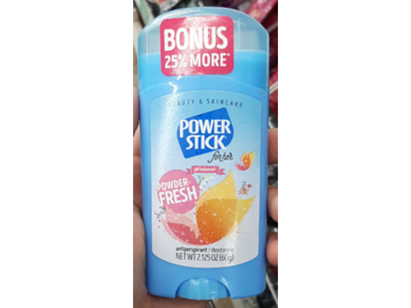 Power Stick Anti-Perspirant Deodorant, Powder Fresh Scent, 2.125 oz/60 g