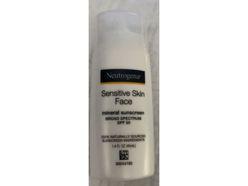 Neutrogena Sensitive Skin Face Sunscreen, SPF 50, 1.4 fl oz/40 mL