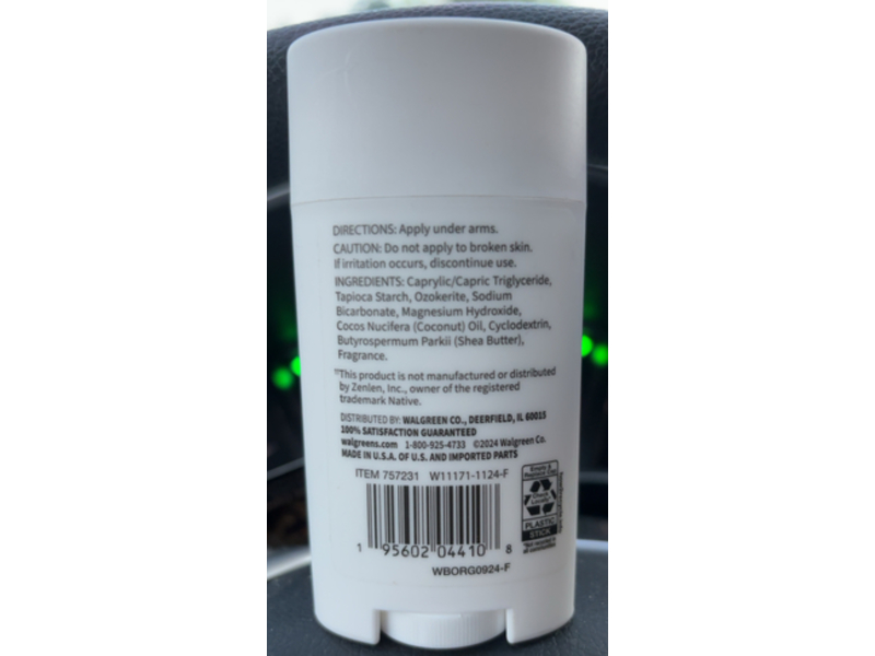 Walgreens Deodorant, Cucumber & Mint, 2.65 oz/75 g