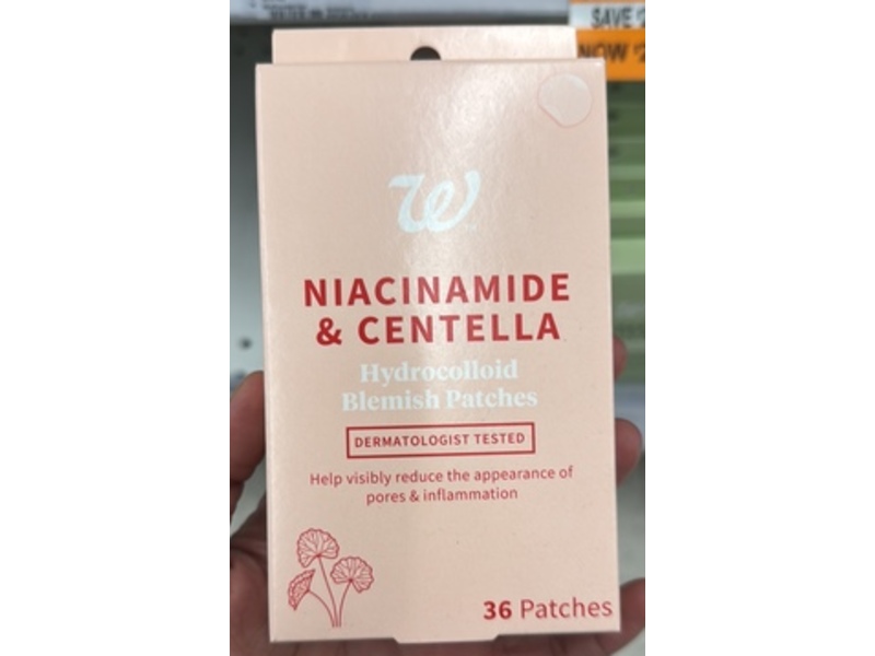 Walgreens Hydrocolloid Blemish Patches, Niacinamide & Centella, 36 Count