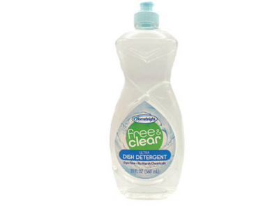 Homebright Ultra Dish Detergent, Free & Clear, 19 fl oz/560mL