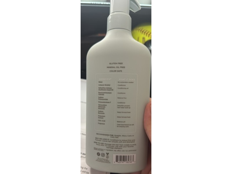 Hairitage Anti-Frizz Conditioner, Beachwood Sea Salt, 15 fl oz/443 mL