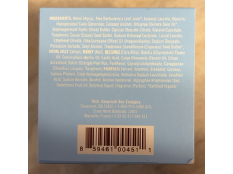 Savannah Bee Company Royal Jelly Body Butter, Chamomile & Myrrh, 1.65 oz/48 g