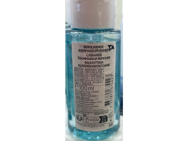 Vichy Sensitive Eyes Make-Up Remover, 100 mL