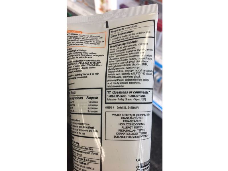 La Roche-Posay Anthelios Dermo-Kids Gentle Sunscreen Lotion, SPF 60, 6.7 fl oz / 200 mL