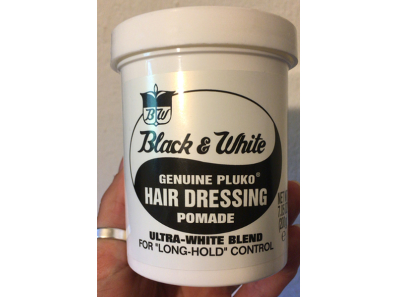 Black & White Genuine Pluko Hair Dressing Pomade Ultra White Blend, 7.06 oz/200 mL
