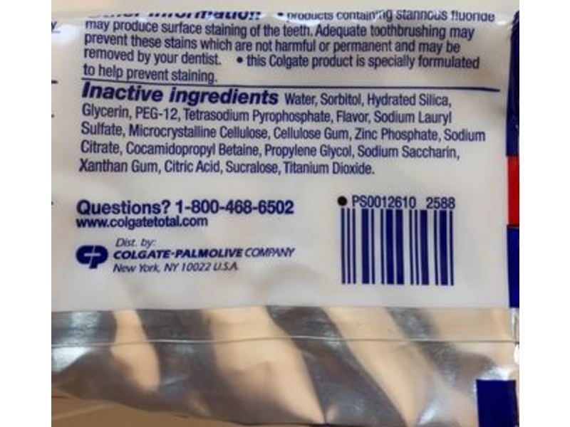 Colgate Total Advanced Whitening Toothpaste, 6.4 oz/181 g