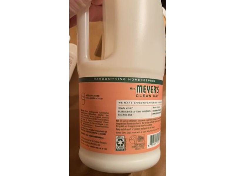 Mrs. Meyer's Fabric Softner, Geranium, 32 fl oz/946 mL