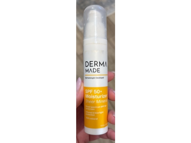 Derma Made Moisturizer Sheer Mineral Sunscreen, SPF 50+, 1.5 fl oz/45 mL