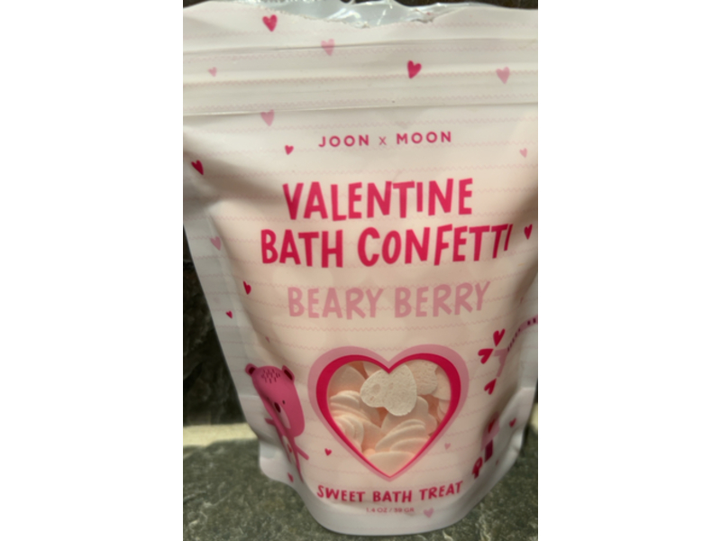 Joon x Moon Valentine Bath Confetti Sweet Bath Treat, Beary Berry, 1.4 oz/39 g