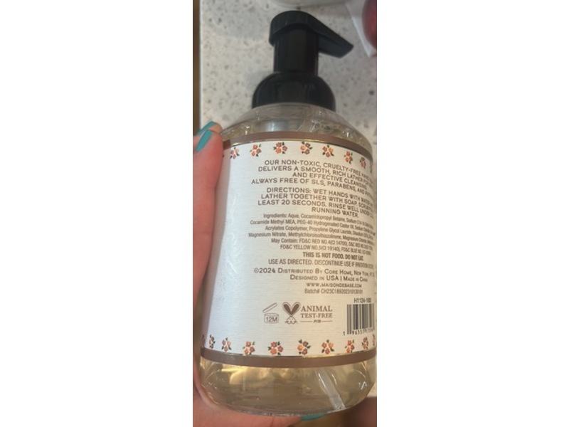 Maison De Base Foaming Hand Soap, Sandalwood Vanilla, 17.6 fl oz/520 mL