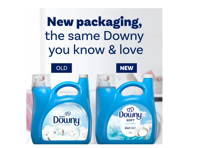 Downy 2 In 1 Soft & Fresh Fabric Softener, Cool Cotton, 190 Loads, 140 fl oz/4.16 L