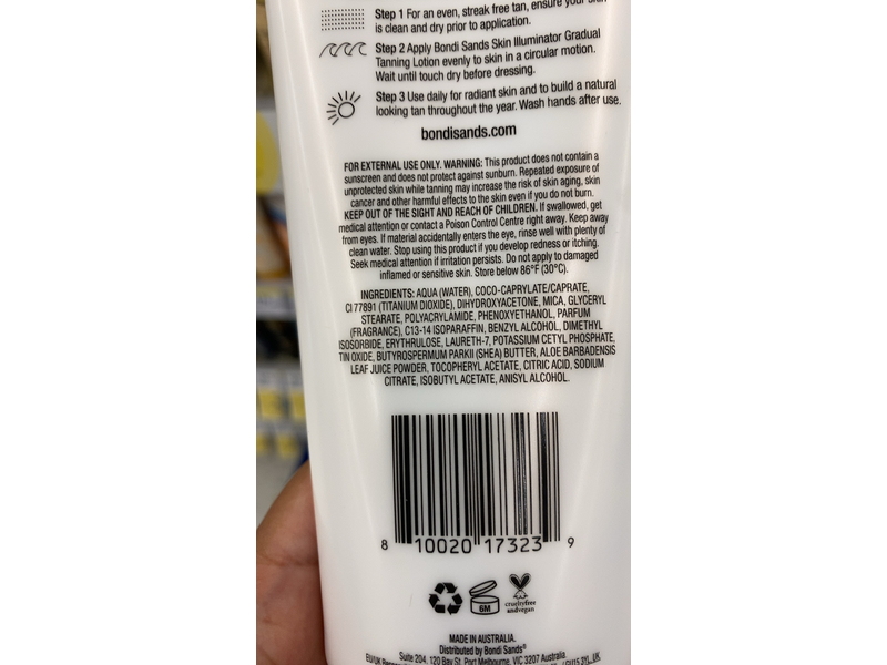 Bondi Sands Gradual Tanning Lotion, Skin Illuminator, 5.07 fl oz/150 mL