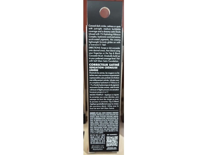 e.l.f. Cosmetics Soft Glam Satin Concealer, 12 Fair Warm, 0.21 fl oz