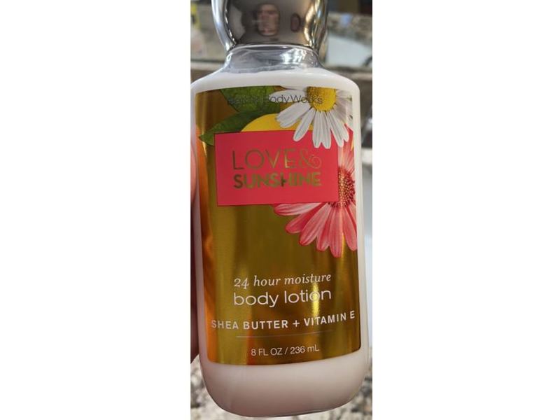 Bath & Body Works Love & Sunshine Body Lotion, Shea Butter + Vitamin E, 8 fl oz/236 mL