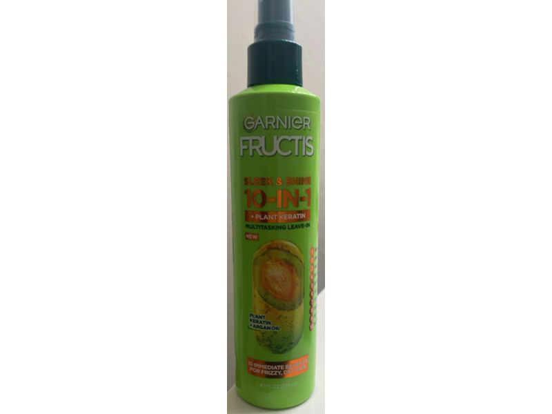 Garnier Fructis Sleek & Shine 10-In-1 Multi Tasking Leave-In, 8.1 fl oz/239 mL