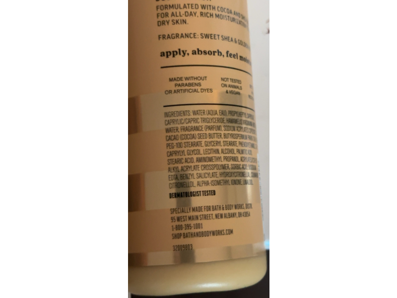 Bath & Body Works Honey Fraganced Rich Moisture Body Lotion, Cocoa + Shea Butter, 7.8 fl oz/230 mL
