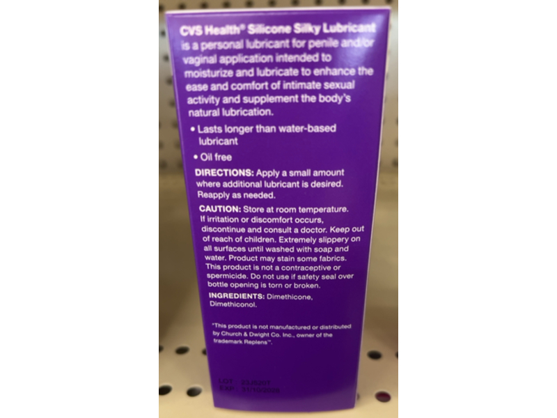 CVS Health Silicone Silky Lubricant, 2.7 fl oz/80 mL