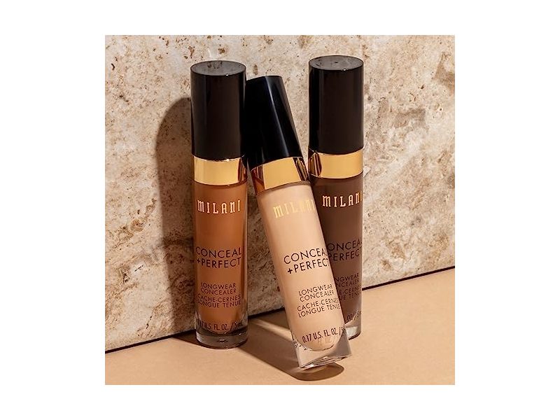 Milani Conceal + Perfect Longwear Concealer, 130 Light Beige, 0.17 fl oz/5 mL