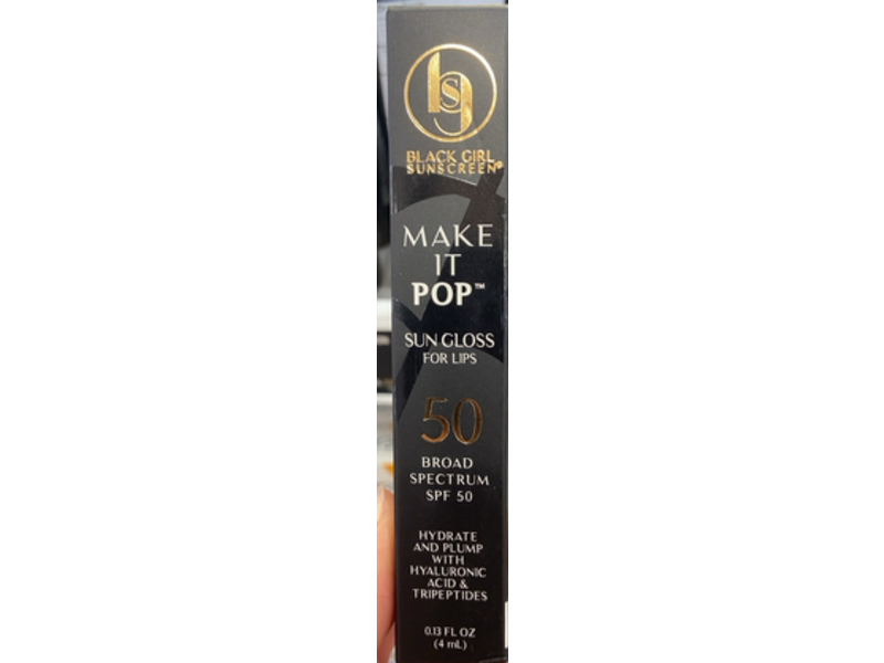 Black Girl Sunscreen Make It Pop Sun Gloss, SPF 50, 0.13 fl oz/4 mL