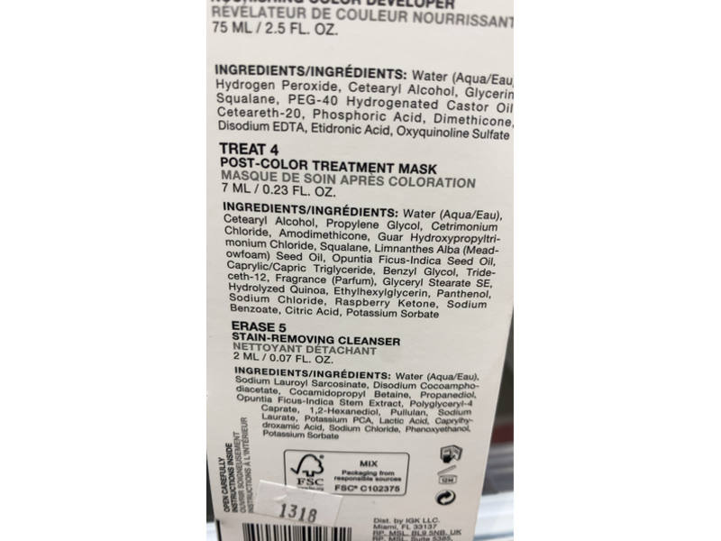 IGK Permanent Color Kit, Light Natural Brown 6N, 2.5 fl oz/75 mL