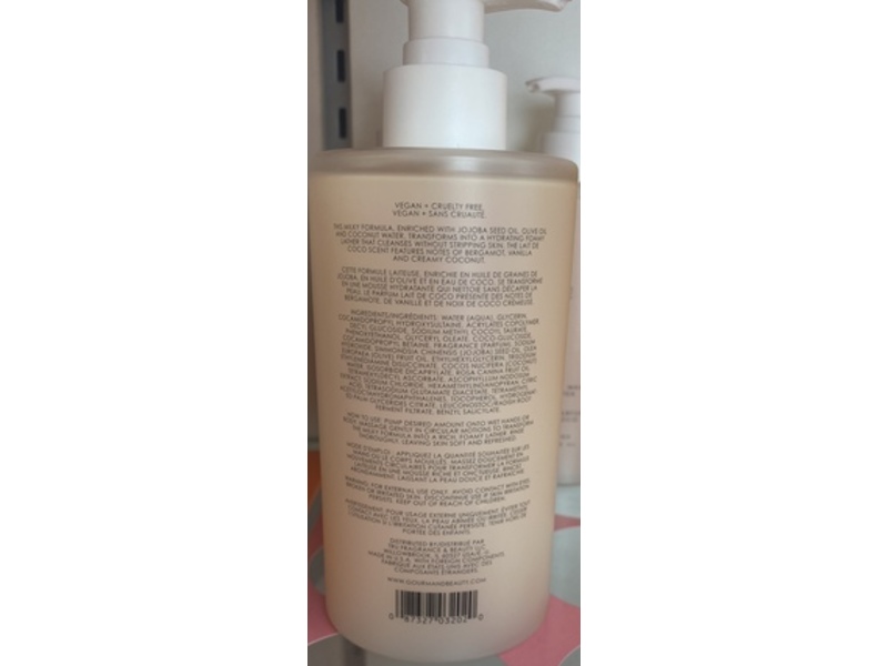 Le Monde Gourmand Lait de Coco Perfumed Milky Body Wash, Coconut Water, 14 fl oz/415 mL