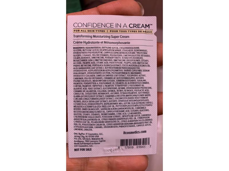 It Cosmetics Confidence In A Cream, Anti-Aging Armour, Sample