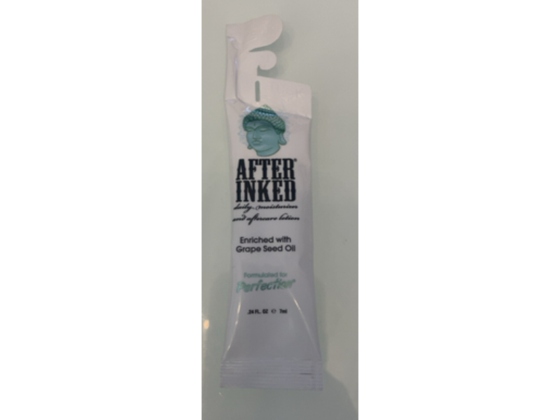 After Inked Daily Tattoo Moisturizer Aftercare Lotion, Enriched Grape Seed, 0.24 fl oz/7 mL