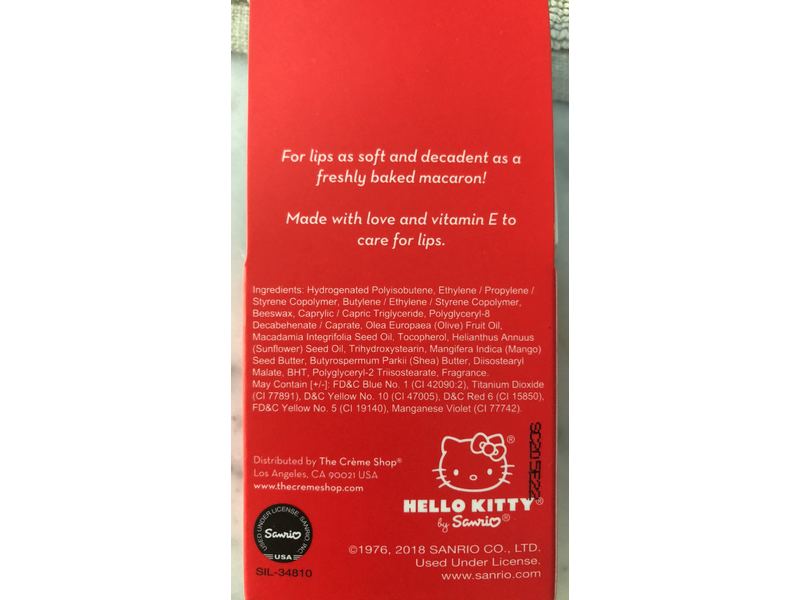 The Crème Shop Hello Kitty Macaron Lip Balm, 0.26 oz