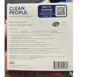 Clean People Ultra Concentrated Laundry Detergent Sheets, Fragrance Free, 32 Loads - Image 4