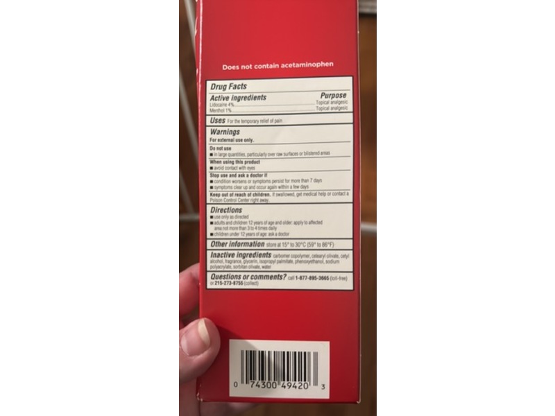 Tylenol Precise Cooling Pain Relieving Cream, Lightly, 4 oz/113 g