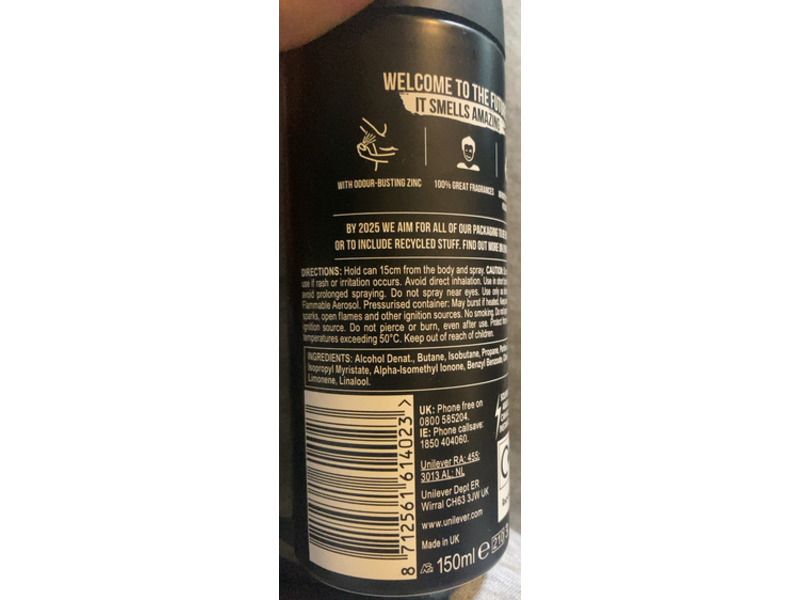 Lynx Black Deodorant Body Spray, Frozen Pear & Cedarwood Scent, 5.0 fl oz/150 mL, Pack Of 3