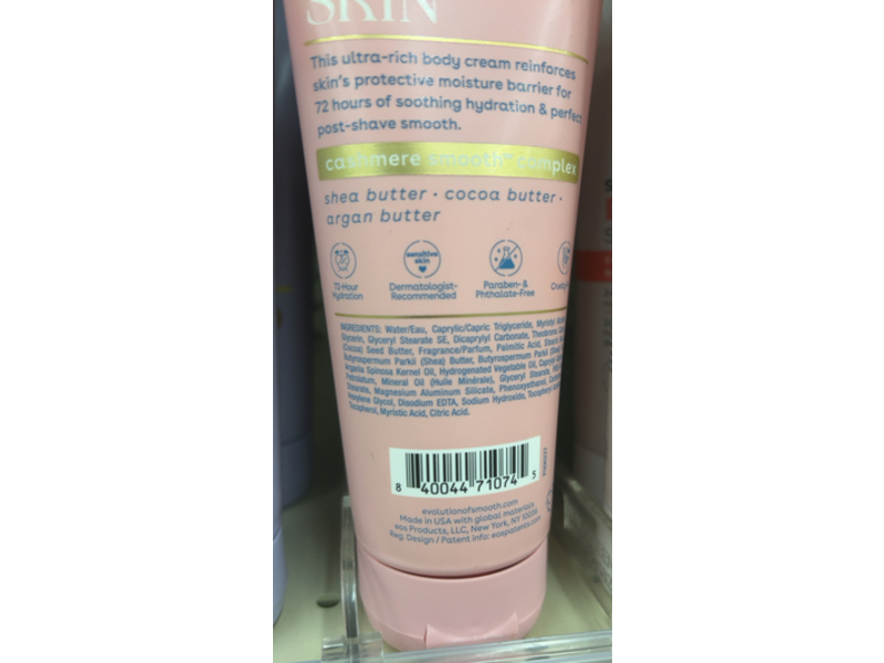 EOS Shea Better Post-Shave Smooth Body Cream, Cashmere Smooth Complex, 7 fl oz/207 mL