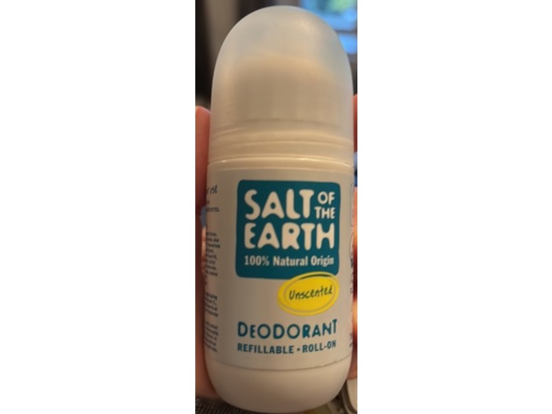 Salt Of The Earth Deodorant Roll-On, Unscented, 2.53 fl oz/75 mL