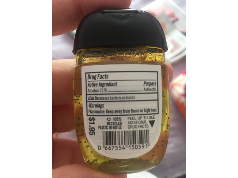 Bath & Body Works Pocketbac Anti-Bacterial Hand Gel, Pineapple Prosecco, 1 fl oz/29 mL