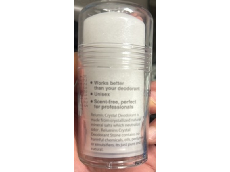 Relumins Crystal Deodorant, Mineral Salt, 5.36 oz/150 g, Pack Of 3