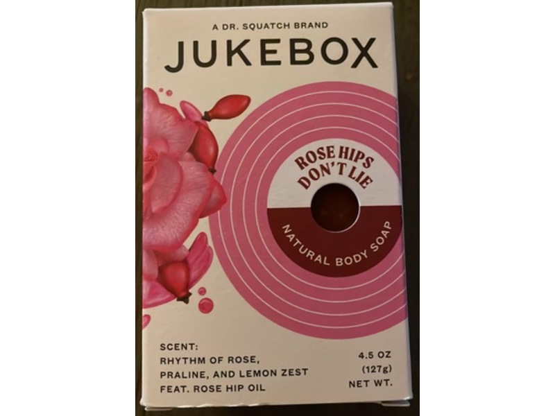 JUKEBOX Natural Body Soap, Rose Hips Don't Lie, 4.5 fl oz/127 g