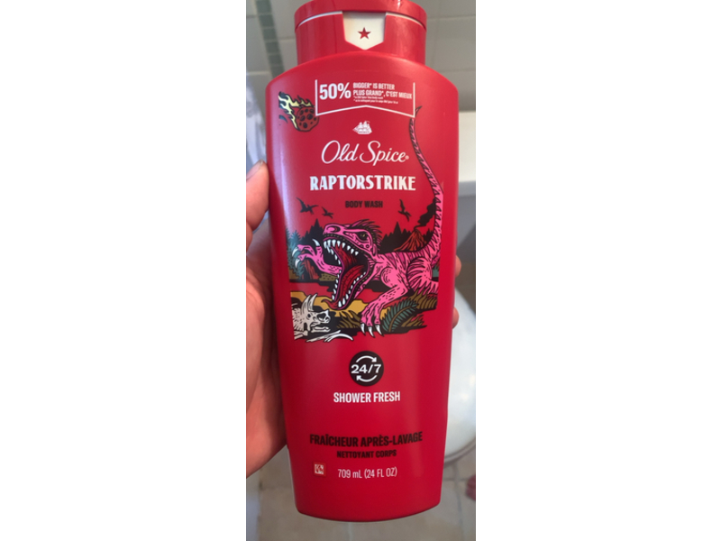 Old Spice Shower Fresh Body Wash, Raptorstrike, 24 fl oz/709 mL, Pack Of 4