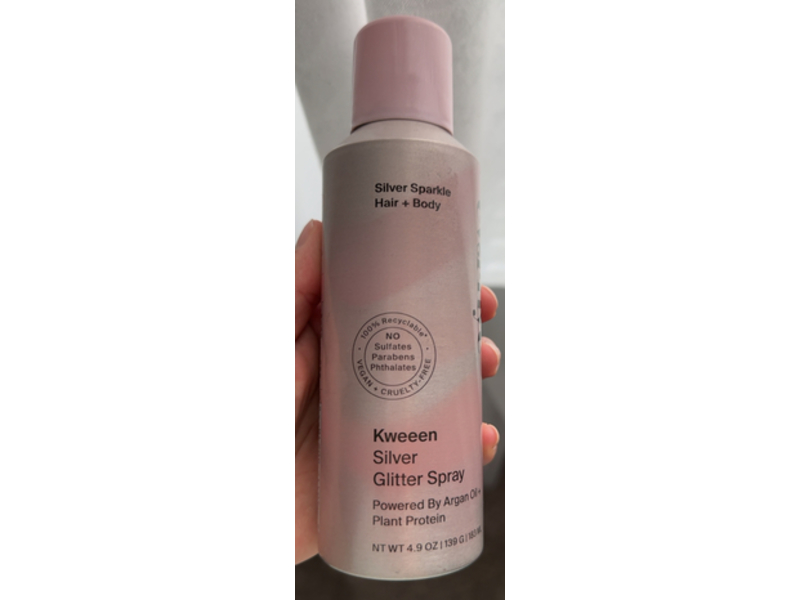 Eva-Nyc Kween Silver Glitter Spray, 4.9 oz/183 mL