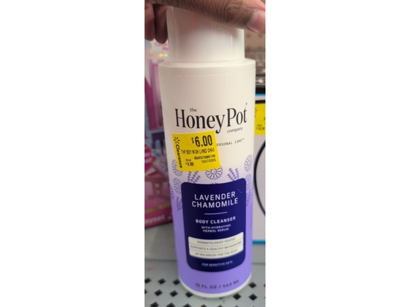 The Honey Pot Company Body Cleanser, Lavender Chamomile, 15 fl oz/443 mL