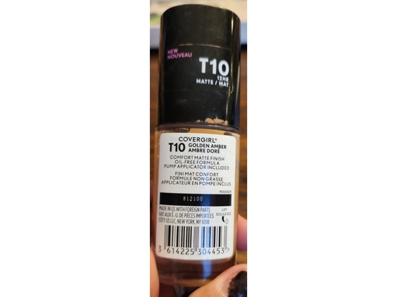 CoverGirl TruBlend Matte Made Liquid Foundation, T10 Golden Amber, 1 fl oz/30 mL